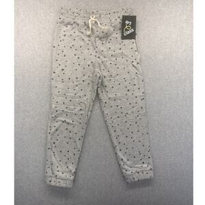 Art Class Kids Sweatpants Size 5T Grey With Black Polka Dots Drawstring NWT